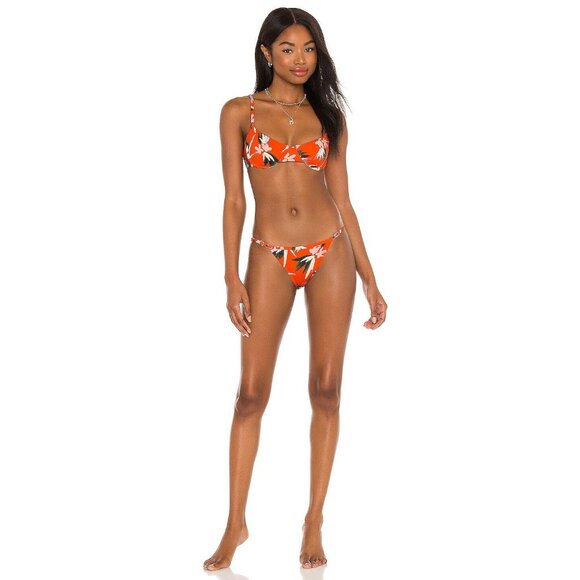 Solid & Striped The Ginger Bikini Top in Vida Floral XS Underwire Island Resort - Picture 4 of 4